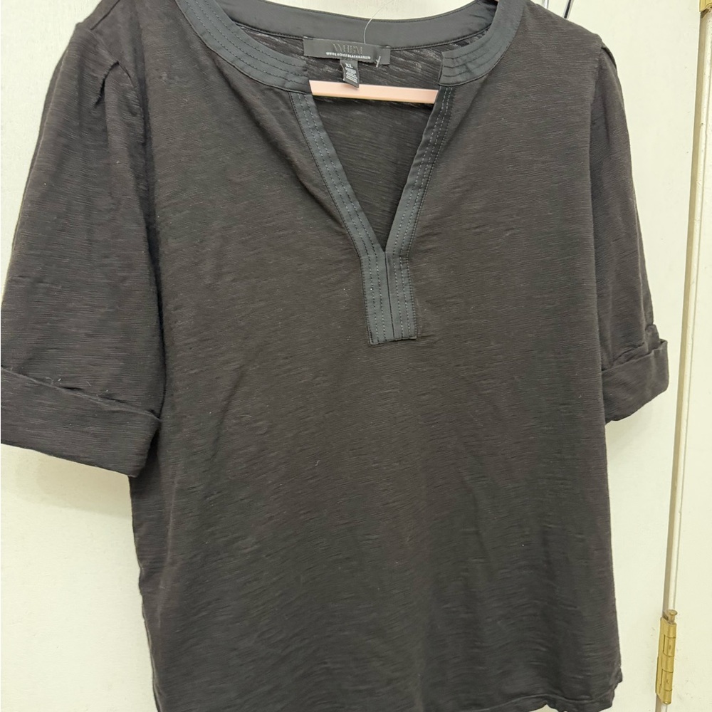 White House Black Market Charcoal Short Sleeve Tee